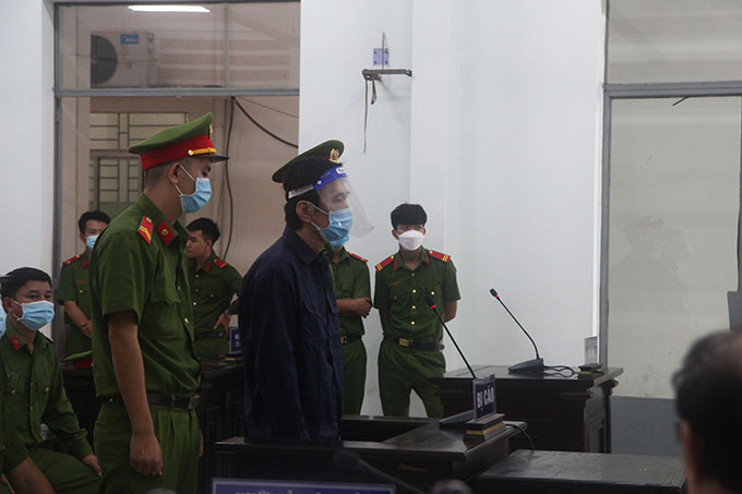 Bị cáo Đinh Điền Trung tại phiên tòa phúc thẩm.